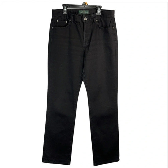 RALPH LAUREN LRL Classic Fit Straight Leg Jeans Black Mid Rise Retro Preppy 8 - Picture 2 of 10